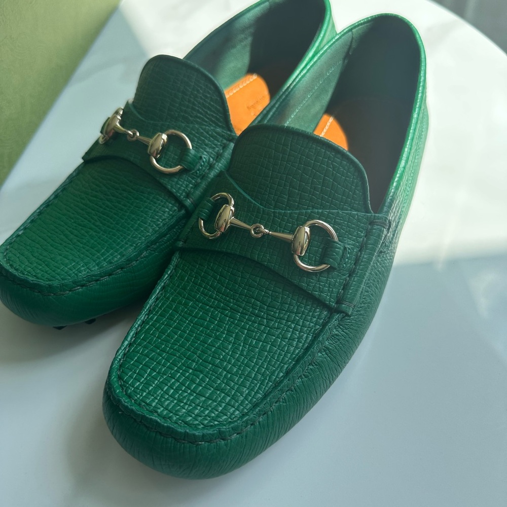 Gucci Classic Leather Driver loafers Sz 8 Men’s 10 Women's in box